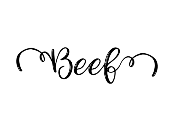 Beef Lettering: Bold, Hand-Drawn Monochrome Typography