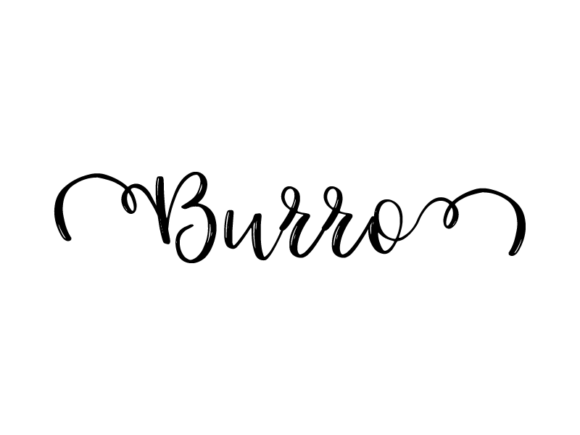 Burro Lettering: Hand-Drawn Vector Monochrome Graphic Lettering for Real-World Creativity