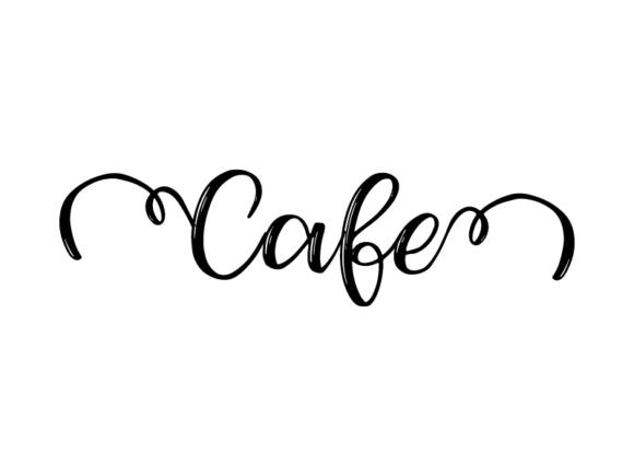 Cafe Lettering: Hand-Drawn Monochrome Vector Magic