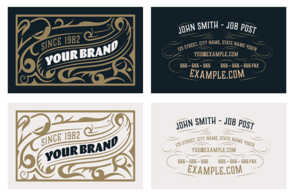 Vintage Luxury Business Card in Two Colors