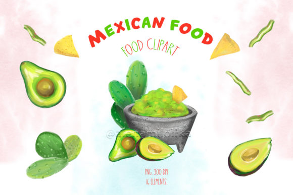 Watercolor Mexican Food Clipart. Avocado: A Practical Guide for Designers and Food Businesses